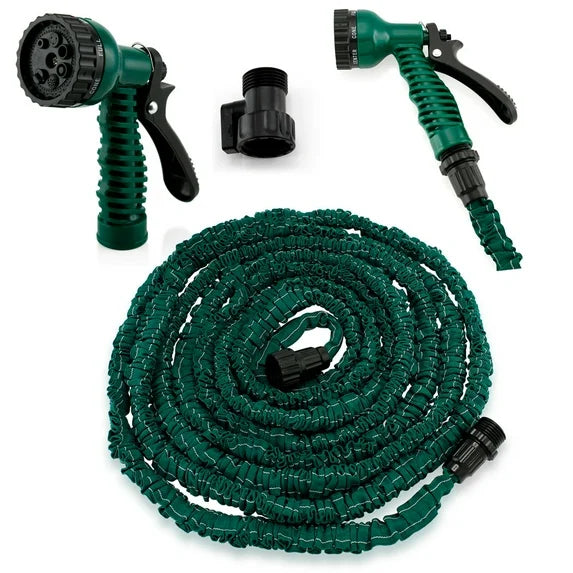 Expandable Flexible Water Garden Hose - (25ft - 100ft) Expanding Water Hose with 7 Setting-Spray Nozzle
